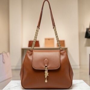 RARE Barry Kieselstein-Cord 1991 Toad & Ladybug Brown Leather Collectible Bag